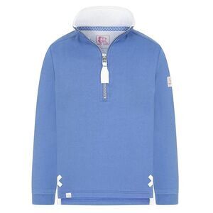 Lazy Jacks Girls Quarter Zip Sweatshirt / Sapphire